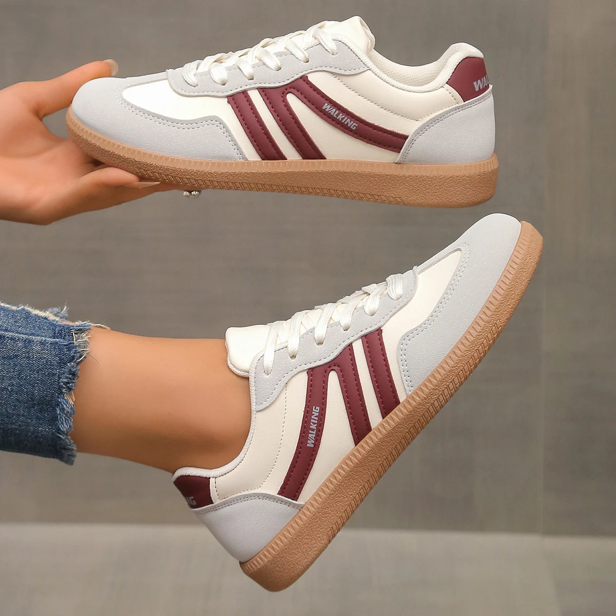 Slip-On Loafers für de Früehlig mit flacher Sohle, weichem Komfort und liechtem Design