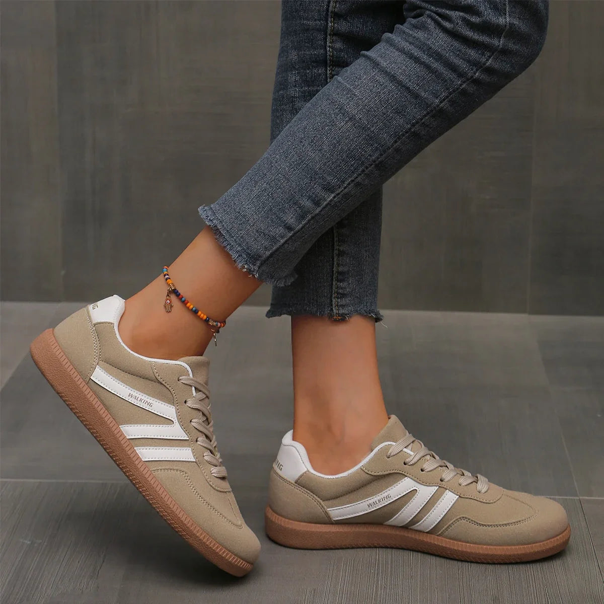 Slip-On Loafers für de Früehlig mit flacher Sohle, weichem Komfort und liechtem Design